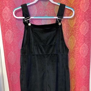 Black overall dress